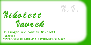 nikolett vavrek business card